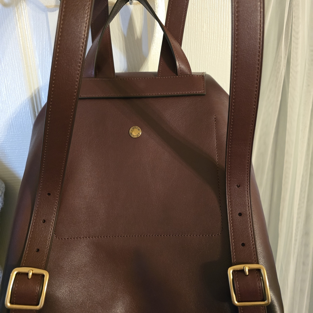 Coach Dark Brown Leather Backpack - Picture 2 of 8